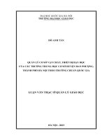 quản lý cơ sở vật chất thiết bị dạy học của các trường trung học cơ sở huyện đan phượng thành phố hà nội theo trường chuẩn quốc gia
