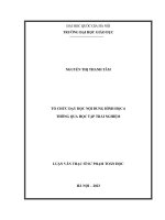 luận văn tổ chức dạy học nội dung hình học 6 thông qua học tập trải nghiệm