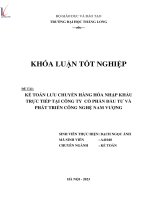 kế toán lưu chuyển hàng hóa nhập khẩu trực tiếp tại công ty cổ phần đầu tư và phát triển công nghệ nam vượng