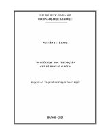 luận văn tổ chức dạy học theo dự án chủ đề phân số ở lớp 6
