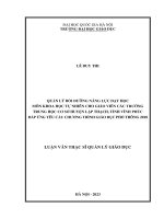 quản lý bồi dưỡng năng lực dạy học môn khoa học tự nhiên cho giáo viên các trường thcs huyện lập thạch tỉnh vĩnh phúc đáp ứng yêu cầu chương trình giáo dục phổ thông 2018