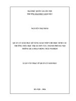 quản lý giáo dục kĩ năng giao tiếp cho học sinh các trường tiểu học thị xã sơn tây tp hà nội thông qua hoạt động trải nghiệm