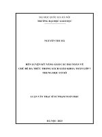 rèn luyện kĩ năng giải các bài toán về chủ đề đa thức trong sách giáo khoa toán lớp 7 trung học cơ sở