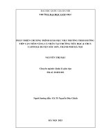 phát triển chương trình giáo dục nhà trường theo hướng tiếp cận tiềm năng cá nhân tại trường tiểu học thcs capitole huyện sóc sơn thành phố hà nội