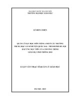 quản lý dạy học môn tiếng anh ở các trường trung học cơ sở huyện quốc oai thành phố hà nội đáp ứng mục tiêu của chương trình giáo dục phổ thông 2018