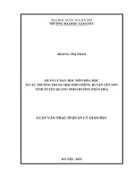 quản lý dạy học môn hóa học ở các trường thpt huyện yên sơn tỉnh tuyên quang theo hướng phân hóa