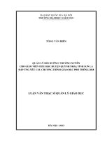 quản lý bồi dưỡng thường xuyên cho giáo viên tiểu học huyện quỳnh nhai tỉnh sơn la đáp ứng yêu cầu chương trình giáo dục phổ thông 2018
