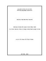 mối quan hệ giữa khả năng phục hồi và căng thẳng tâm lý ở học sinh trung học cơ sở