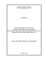 phát triển đội ngũ giáo viên trường trung học cơ sở liên hiệp huyện phúc thọ thành phố hà nội đáp ứng yêu cầu đổi mới giáo dục phổ thông hiện nay