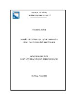 nghiên cứu năng lực cạnh tranh của công ty cổ phần Oto Trường Hải