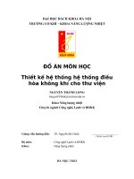ĐỒ ÁN THIẾT KẾ HỆ THỐNG ĐIỀU HÒA KHÔNG KHÍ VRV