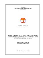 Quản Lý, Bảo Vệ Kết Cấu Hạ Tầng Giao Thông Đường Bộ Đoạn Tuyến Quốc Lộ 26 Đi Qua Tỉnh Đắk Lắk Giai Đoạn 2024- 2026.Pdf