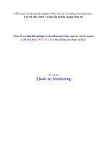 Trắc nghiệm Quản Trị Marketing- Đại Học Trà Vinh