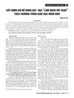 XÂY DỰNG BỘ ĐỒ DÙNG DẠY HỌC “LÀM QUEN VỚI TOÁN”THEO CHƯƠNG TRÌNH GIÁO DỤC MẦM NON