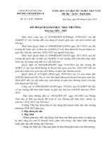 Kế hoạch giáo dục trường Tiểu học năm học 2024-2025