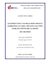 khóa luận tốt nghiệp giải pháp nâng cao hoạt động digital marketing tại học viện đào tạo công nghệ fpt software academy hồ chí minh