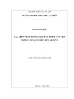 Đặc Điểm phân bố mưa khi bão Đổ bộ vào việt nam sử dụng số liệu mưa vệ tinh