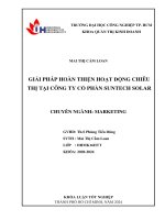 khóa luận tốt nghiệp giải pháp hoàn thiện hoạt động chiêu thị tại công ty cổ phần suntech solar
