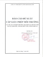 báo cáo giấy phép môi trường tổ hợp thương mại dịch vụ hoàng sơn