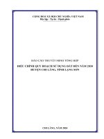 BÁO CÁO THUYẾT MINH TỔNG HỢPĐIỀU CHỈNH QUY HOẠCH SỬ DỤNG ĐẤT ĐẾN NĂM 2030HUYỆN CHI LĂNG, TỈNH LẠNG SƠN