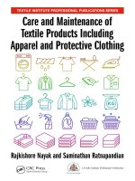 89 care and maintenance of textile products including apparel and protective clothing