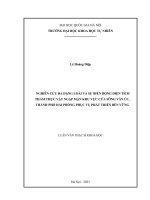 Nghiên cứu Đa dạng loài và sự biến Động diện tích thảm thực vật ngập mặn khu vực cửa sông văn Úc, thành phố hải phòng phục vụ phát triển bền vững