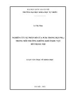 Nghiên Cứu Sự Phân Bố Của Pcbs Trong Bụi Pm2.5 Trong Môi Trường Không Khí Ở Khu Vực Đô Thị Hà Nội.pdf