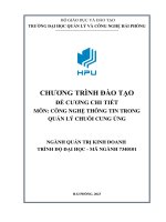 Công nghệ thông tin trong quản lý chuỗi cung Ứng