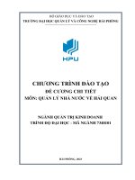 Quản lý nhà nước về hải quan