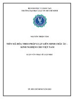 Tiền mã hóa theo pháp luật liên minh châu Âu   kinh nghiệm cho việt nam