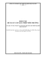 BÁO CÁO ĐỀ XUẤT CẤP GIẤY PHÉP MÔI TRƯỜNG CỦA DỰ ÁN “DỰ ÁN ĐẦU TƯ XÂY DỰNG NHÀ MÁY CỘT THÉP MẠ KẼM THÁI NGUYÊN”
