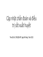 Cập nhật chẩn đoán và điều trị sốt xuất huyết