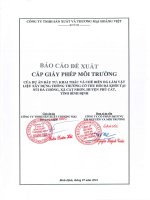Báo cáo đề xuất cấp giấy phép môi trường của Dự án: Khai thác và chế biến đá làm vật liệu thông thường có thu hồi đá khối tại núi Đá Chồng, xã Cát Nhơn, huyện Phù Cát, tỉnh Bình Định