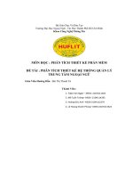 Đề tài phân tích thiết kế hệ thống quản lý trung tâm ngoại ngữ