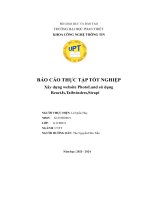 Báo cáo thực tập tốt nghiệp xây dựng website photoland sử dụng reactjs,tailwindcss,strapi