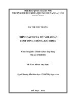Chính sách của mỹ với asean thời tổng thống joe biden (tt)