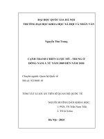 Cạnh tranh chiến lược mỹ   trung Ở Đông nam Á từ năm 2009 Đến năm 2020 (tt)