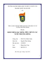 Khái niệm, Đặc Điểm, tiêu chí về các nước phương Đông