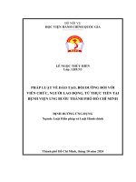 Pháp luật về Đào tạo, bồi dưỡng Đối với viên chức, người lao Động, từ thực tiễn tại bệnh viện ung bướu thành phố hồ chí minh