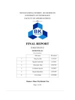 Final report calculus 2 semester 213