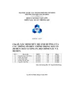 Chủ Đề xác Định mức Độ Ảnh hưởng của các thông số Điều chỉnh trong máy in 3d Đến chất lượng in, Độ chính xác và Độ bền