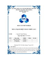 Báo cáo thí nghiệm bài 3  mạch Điện xoay chiều (ac)