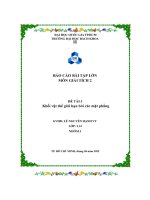 Báo cáo bài tập lớn môn giải tích 2 khối vật thể giới hạn bởi các mặt phẳng