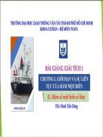 Giải tích 1 - Lí thuyết, công thức, ví du - Đại học GTVT HCM