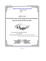 Tiểu luận tìm hiểu hiện trạng Ô nhiễm không khí do hoạt Động giao thông tại thành phố hồ chí minh