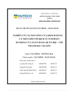 Đồ Án chuyên ngành tài chính – ngân hàng nghiên cứu sự hài lòng của khách hàng cá nhân Đối với dịch vụ internet banking của ngân hàng quân Đội – chi nhanh bắc sài gòn