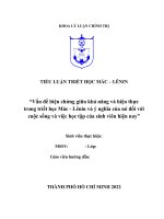 vấn đề biện chứng giữa khả năng và hiện thực trong triết học Mác - Lênin và ý nghĩa của nó đối với cuộc sống và việc học tập của sinh viên hiện nay