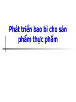 Bài giảng Bao bì sản phẩm: Chương 1 - Tổng quan về food packacging