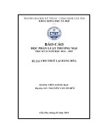 Báo cáo học phần luật thương mại Đề tài cho thuê lại hàng hóa