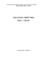 Bai giang triet hoc mac lenin